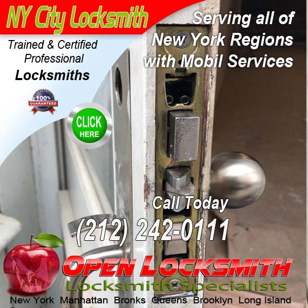 New York City Locksmith – Open Locksmith Call 212-242-0111